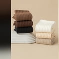 thumbnail image 5 of Ccpelsie Womens Casual Socks Solid Color Soft Cotton Breathable Crew Socks for Daily(A01-Black,One Size), 5 of 5