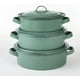 thumbnail image 2 of Juego De 3 Budineras Con Tapa Cinsa De Peltre Color Menta, 2 of 3