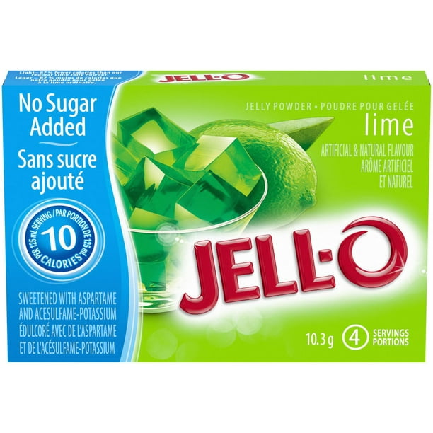 Poudre pour gelée Jell-O Lime légère – préparation pour dessert en gélatine