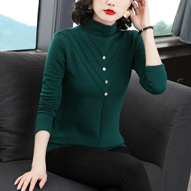 Remeras con cuello alto para mujer sale