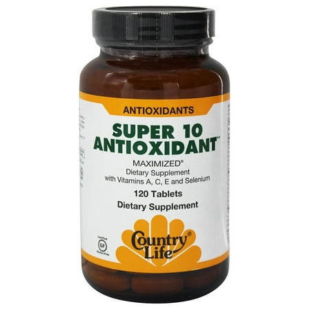 Country Life - Super 10 Antioxidant Formula maximisée Taille de la famille - 120 comprimés