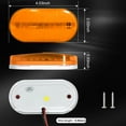 Ouzorp 2PCS 12V Amber OIF8 4Inch Rectangular LED Side Marker Lights
