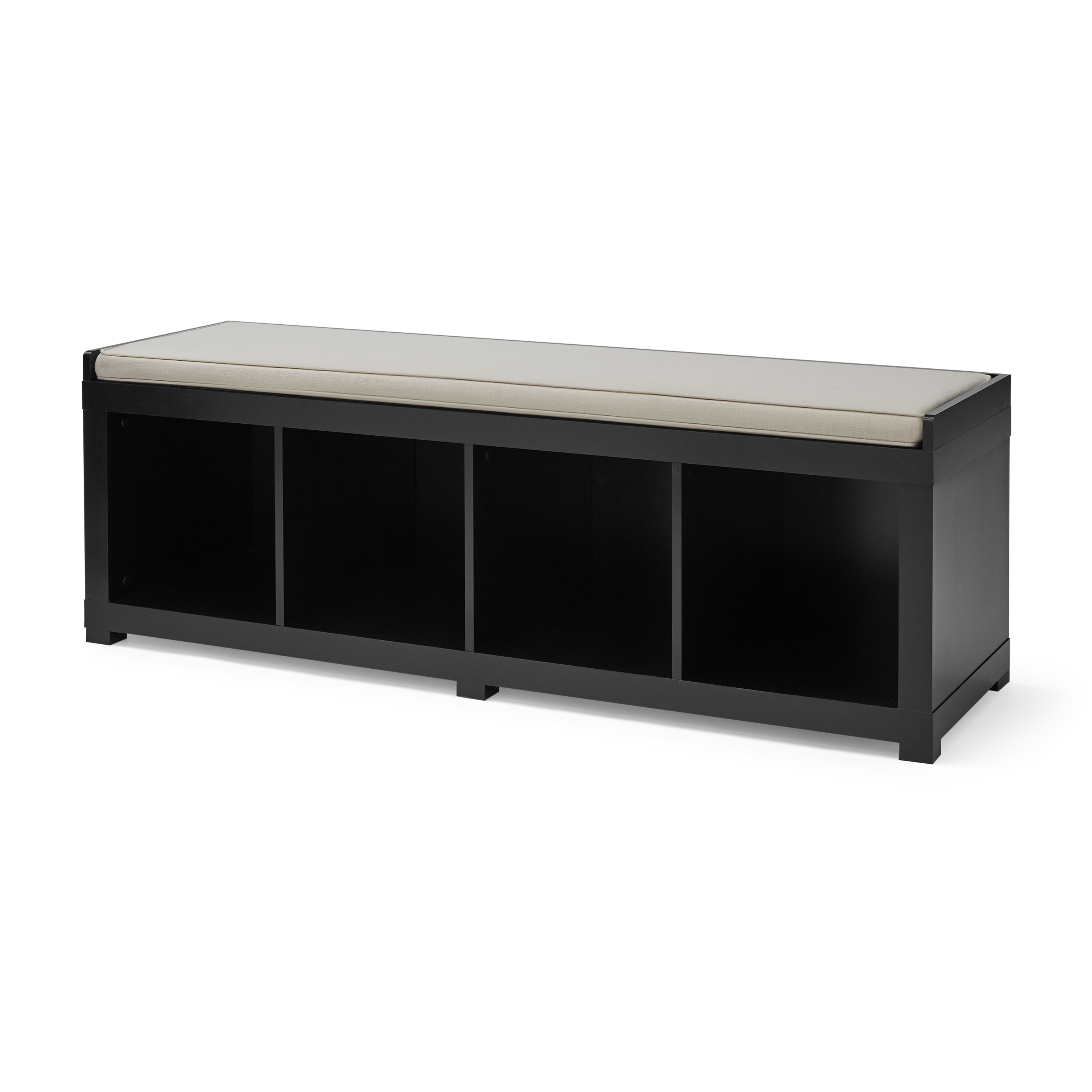 Better Homes & Gardens 4-Cube Shoe Storage Bench, Black - image 2 of 7