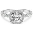thumbnail image 4 of 4 Carat IGI Certified Cushion Shape Lab Grown Diamond Engagement Ring | 14K White Gold |Anastasia Halo Diamond Ring | FG-VS1-VS2 Quality Friendly Diamonds, 4 of 4