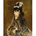 thumbnail image 2 of Manet, Edouard 20x24 Black Ornate Wood Framed with Double Matting Museum Art Print Titled - Berthe Morisot, 2 of 4