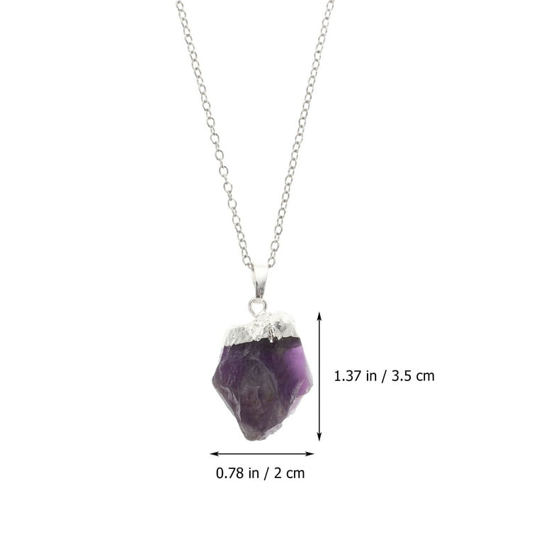 1Pc Natural Amethyst Craft Pendant Necklace Exquisite Amethyst