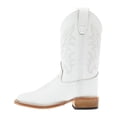 thumbnail image 3 of Old West Boys  Children`s All  Square Toe Leather Sole Boot 1.5 M White, 3 of 5