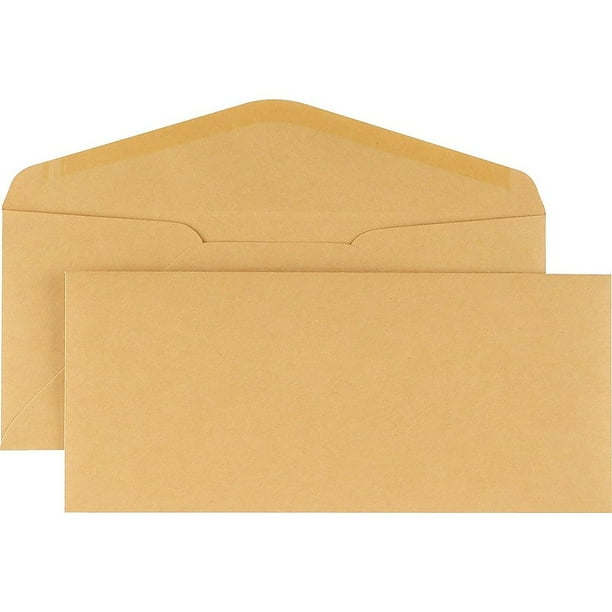 Staples Kraft Gummed Envelopes #11 Brown 500/Box 535153 - Walmart.com ...