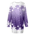 thumbnail image 3 of Vestidos de Mujer Vestido Casual de Manga Larga Con Cuello Redondo y Estampado Navideño de Moda de Otoño E Invierno Para Mujer, 3 of 3