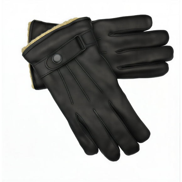Women Winter Fashion Gloves - Made of Premium Sheep Leather- Fleece Insulated - Size Medium - by North Gloves