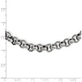 thumbnail image 5 of Chisel Stainless Steel Polished and Textured Link Necklace - 24" Chain, 5 of 8