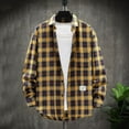 thumbnail image 2 of GHSOHS Mens Shirts Slim Fit Dress Shirts for Men Casual Tops T-Shirts Cotton Shirts Flannel Plaid Shirts Spring Fall Fashion Check Pocket Button Long Sleeve Shirt Oversized Cardigan Shirts for Men, 2 of 4