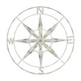 thumbnail image 1 of Nautical Compass Metal Wall Decor with Distressed White Finish, 1 of 3