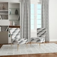 thumbnail image 3 of Designart "White Abstract Pattern" Upholstered Scandinavian Accent Chair - Arm Chair, 3 of 5