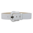 thumbnail image 1 of Women's Western High Waist Wide Patent Fashion Plain Leather Belt, 1 of 2