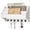 White, variant on Rebee Vision Mail Organizer Wall Mounted with 6 Key Hooks, Black