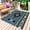 Blue, variant on Brown Southwest Outdoor Rug 3x5 Ft - Reversible Patio Rug Outdoor Camping Rugs, Farmhouse Boho Aztec Geometric Neutral Washable Indoor Outdoor Area Rugs, Non-Slip Outdoor Carpet Runner for Deck/Porch