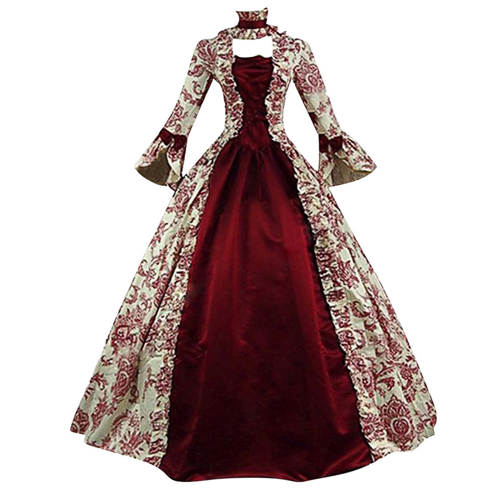 Reminisce Women, Medieval Renaissance 1800S Dress For Women Retro Gothic  Court Ball Gowns Dresses Splice Victorian Halloween Clothes - Long Sleeve  Corset Dress 