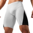 thumbnail image 2 of Mifsaly Mens Compression Biker Shorts High Waisted Stretch Workout Shorts Breathable Comfy Running Cycling Gym Underwear White,XS, 2 of 5