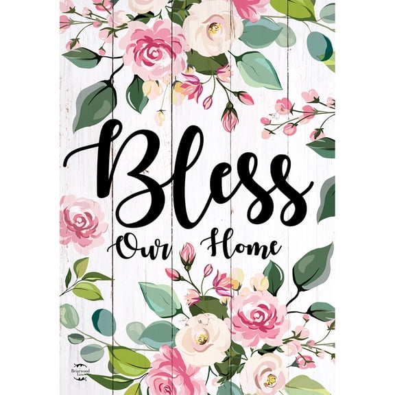 Briarwood Lane Spring Double Sided Garden Flag 12x18 For Outdoor Floral Bless Our Home Double-Sided For Spring Garden Flag Flags For Outside