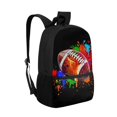 thumbnail image 2 of HUIACONG Colorful Splash Football School Backpack for Primary Students Large Capacity Ergonomic Breathable Adjustable Straps for Boys Girls Ages 6‑18 Daily Use, 2 of 6