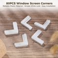 thumbnail image 2 of Screen Frame Corners 80PCS, White Mobile Home Screen Frame Corners, Plastic Window Screen Corners for 5/16in x 3/4in Screens, Window Frame Repair Replacement Parts, 2 of 6
