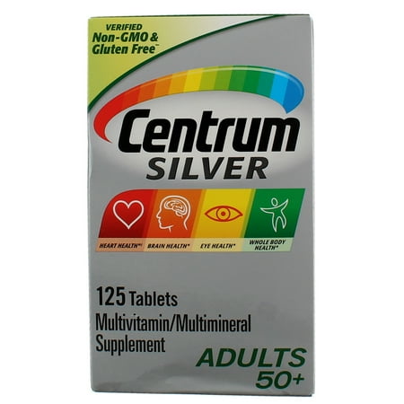 Centrum Silver Adults 50+ Multivitamins Tablets, 125 Ct