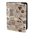 thumbnail image 2 of Pofeuu Abstract Coffee Print Travel Document Organizer Passport Holder Men Women for Family (6.5 in x 4.5 in),Wallet Holder Credit Card Clutch Bag Case, 2 of 5