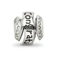 thumbnail image 3 of Sterling Silver Reflections Crytal Congratulations Bead, 3 of 7