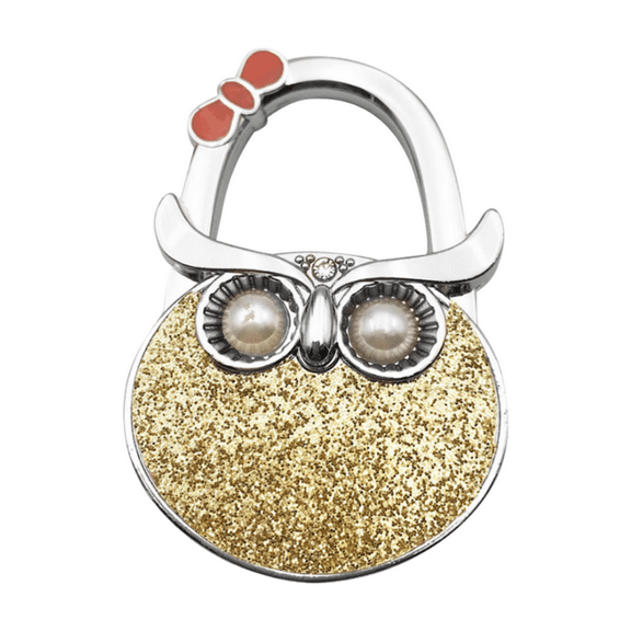 Cute Night Owl Design Hooks, Foldable Handbag Hanger, Night Owl Style Shoulder Handbag Hangers Folding Purse Holder Bag Hooks, Folding Purse Table Hook Holder, Purse Holder Stand for Table