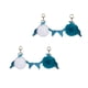 thumbnail image 2 of 4 llaveros divertidos con forma de delfín y bolas de pelo, creativos y encantadores, para decorar llaves, pequeños regalos para niñas y mujeres (azul y blanco)., 2 of 5