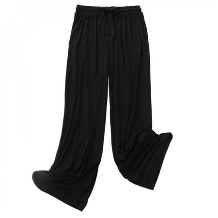 

Clearance Sale!Ladies Pajama Pants Cotton Soft Pajama Pants High Waist Straigh Loose Trousers Flat Mujer Pantalones Black XL