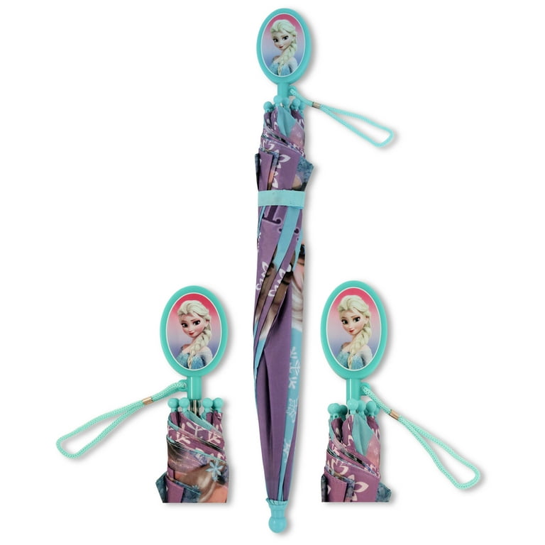 Little Girls Frozen Elsa Umbrella with Character Handle, Age 2-7 
