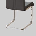 thumbnail image 5 of Set of 4 Modern Dining Chairs, PU Faux Leather High Back Upholstered Side Chair with C-shaped Tube plating Metal Legs for Dining Room Kitchen Vanity Patio Club Guest Office Chair (Grey), 5 of 12