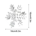 thumbnail image 5 of 3pcs Snowflake Christmas Table Decorations Winter Snowflake Tabletop Decor Wooden Snowflake Centerpiece Ornaments for Xmas Party Home Supplies Tiered Tray, 5 of 9