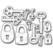 My Favorite Things Die-Namics Dies, 0.62-Inch to 1.85-Inch, Keys and Locks Multi-Colored