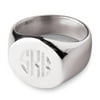 Personalized Sterling Silver Men's Initial Ring