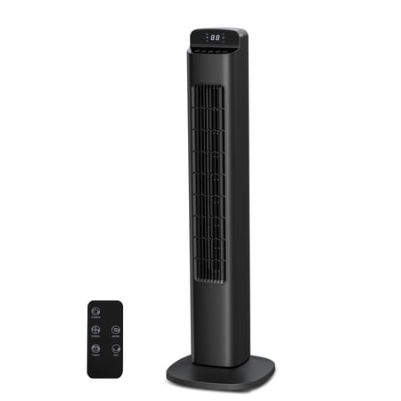 36" Oscillating Tower Fan with Remote & LED Display 5 Speeds, 3 Modes, 24H Timer for Home Office