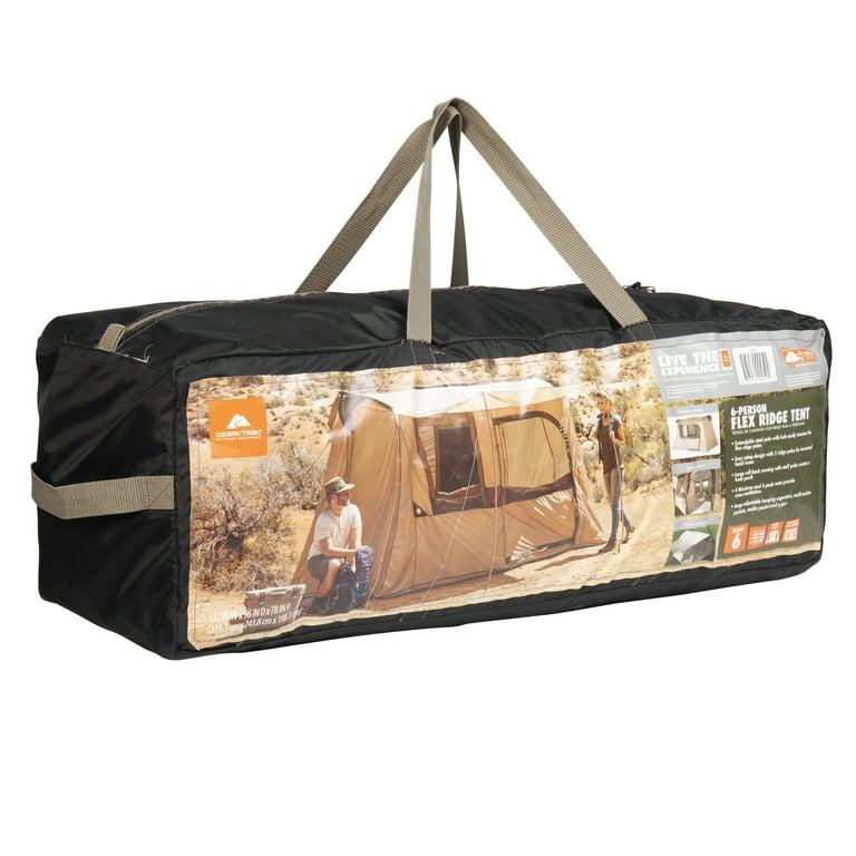 Ozark Trail 6 Person Flex Ridge Camping Tent Walmart