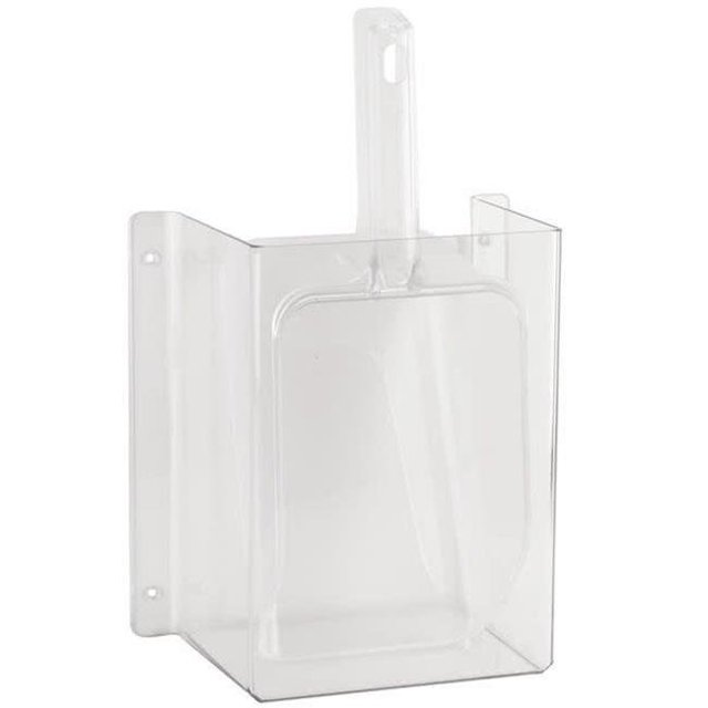 Cal Mil 631 Polycarbonate Wall Mount Scoop Guard - 64 oz - Clear