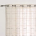 thumbnail image 2 of Quality Home Color Striped Faux Linen 2 Panel Curtain Set 84" Length, 2 of 5