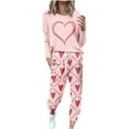 thumbnail image 3 of Owordtank Plus Size Valentines Day Sweatsuits for Women Sets 2 Piece Outfits Casual Lounge Sets Two Piece Sweat Suits S-5XL, 3 of 6
