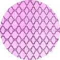 thumbnail image 1 of Ahgly Company Indoor Round Trellis Pink Contemporary Area Rugs, 5' Round, 1 of 4