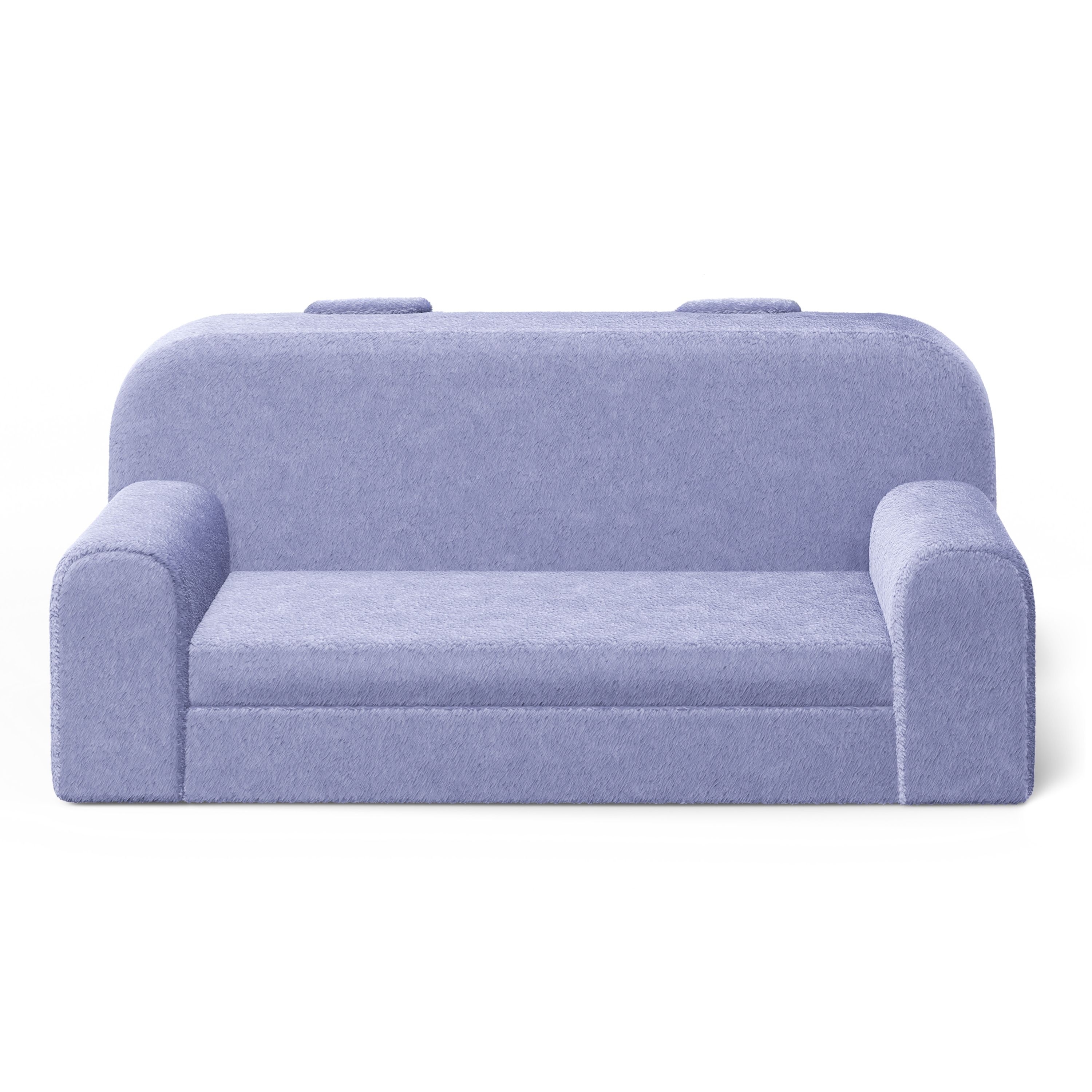 Mainstays Kids Oversized Faux Fur Couch, Light Purple photo 3