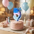 thumbnail image 5 of Cartoon Princess Number 5 Birthday Candle - Glitter Crown Design, Blue&Pink Ombre - Birthday Parties, Cake Toppers, Themed Celebrations, 5 of 6