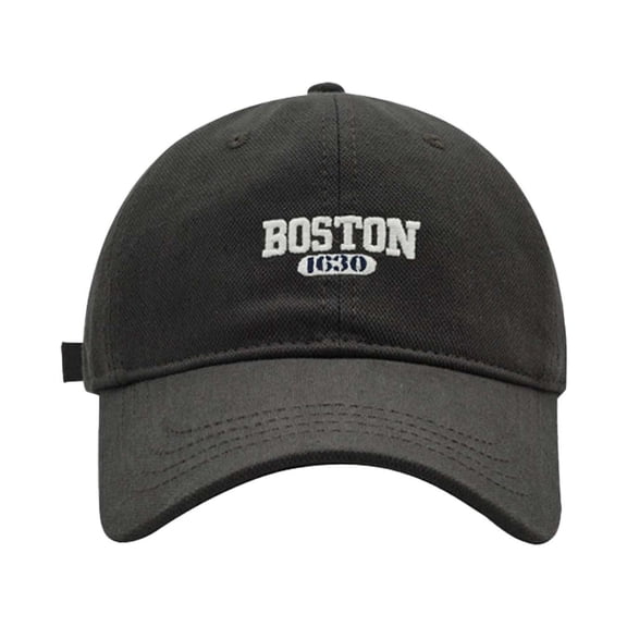 Bibifish Unisex Men Women Beige Baseball Cap BOSTON 1630 Embroidered Logo Cap Soft Lightweight Breathable Casual Daily Commute Outdoor Sun Protection Cap
