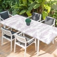 thumbnail image 2 of Pink Purple Tree Branches Table Cloths for 8 Foot Rectangle Tables, Farmhouse Nature Botanical Patio Waterproof Elastic Fitted Tablecloths, Washable Rectangular Table Cover for Camping, 2 of 8