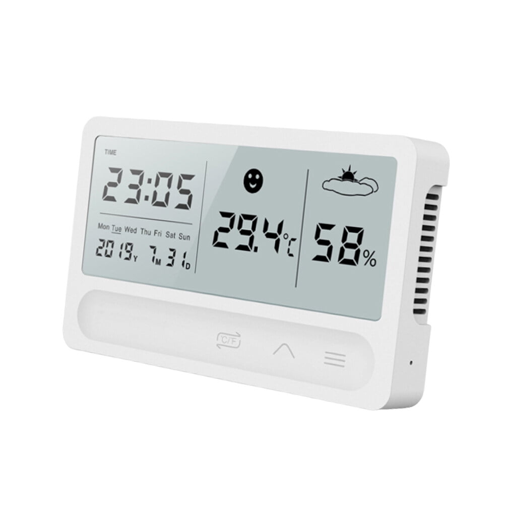 WHAMVOX Bedroom Thermometer Electronic Thermometer for Home White Plastic 1Pack