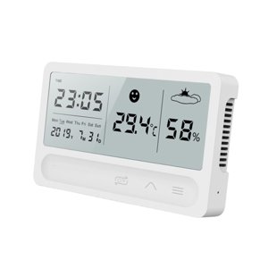 WHAMVOX Bedroom Thermometer Electronic Thermometer for Home White Plastic 1Pack