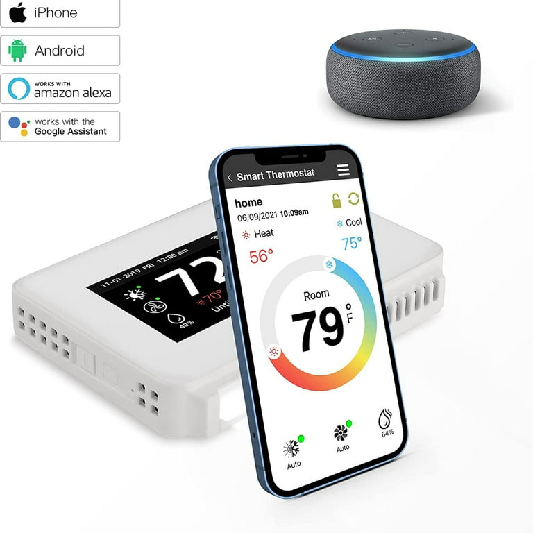 Vine, Wi Fi Thermostat, TJ-225B, 7 Day 8 Period Programmable